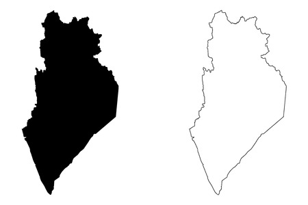 Perlis (States and federal territories of Malaysia, Federation of Malaysia) map vector illustration, scribble sketch Perlis Indera Kayangan mapのイラスト素材