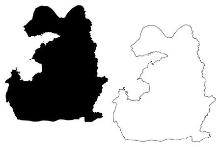Van (Provinces of the Republic of Turkey) map vector illustration, scribble sketch Van ili mapのイラスト素材