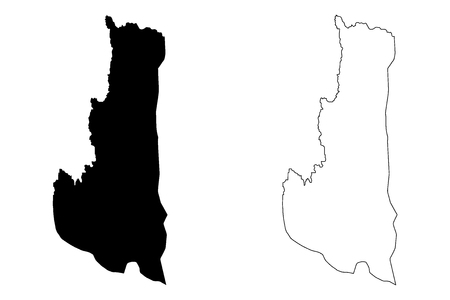 Chin State (Administrative divisions of Myanmar, Republic of the Union of Myanmar, Burma) map vector illustration, scribble sketch Chin mapのイラスト素材