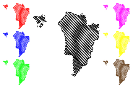 Kedah (States and federal territories of Malaysia, Federation of Malaysia) map vector illustration, scribble sketch Kedah Darul Aman mapのイラスト素材
