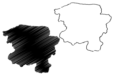Kastamonu (Provinces of the Republic of Turkey) map vector illustration, scribble sketch Kastamonu ili mapのイラスト素材