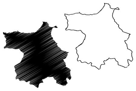 Sinop (Provinces of the Republic of Turkey) map vector illustration, scribble sketch Sinop ili mapのイラスト素材