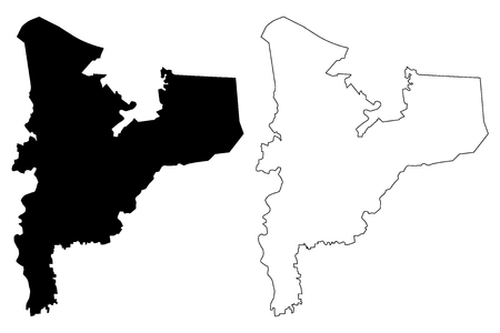 Dakahlia Governorate (Governorates of Egypt, Arab Republic of Egypt) map vector illustration, scribble sketch Dakahliya mapのイラスト素材
