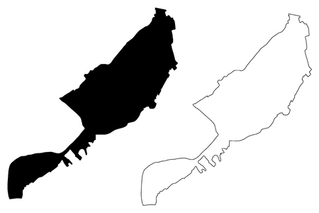 Luxor Governorate (Governorates of Egypt, Arab Republic of Egypt) map vector illustration, scribble sketch Luxor mapのイラスト素材