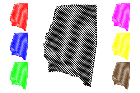 Santiago del Estero (Region of Argentina, Argentine Republic, Provinces of Argentina) map vector illustration, scribble sketch Santiago del Estero Province mapのイラスト素材