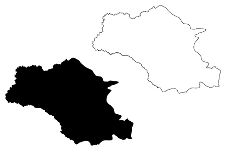 Gambela Region (Federal Democratic Republic of Ethiopia, Horn of Africa, Regions and chartered cities of Ethiopia) map vector illustration, scribble sketch Gambela Peoples' Region mapのイラスト素材