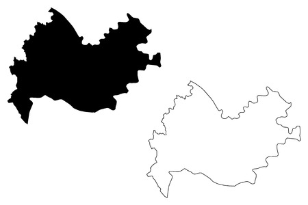 Kermanshah Province (Provinces of Iran, Islamic Republic of Iran, Persia) map vector illustration, scribble sketch Kermanshah mapのイラスト素材