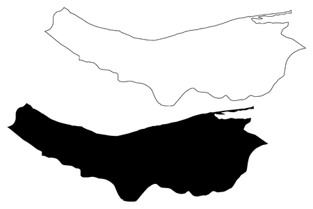 Mazandaran Province (Provinces of Iran, Islamic Republic of Iran, Persia) map vector illustration, scribble sketch Mazandaran mapのイラスト素材