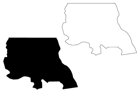 Tanganyika Province (Democratic Republic of the Congo, DR Congo, DRC, Congo-Kinshasa) map vector illustration, scribble sketch Nord-Katanga mapのイラスト素材