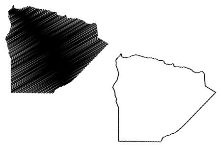 Matrouh Governorate (Governorates of Egypt, Arab Republic of Egypt) map vector illustration, scribble sketch Matrouh mapのイラスト素材