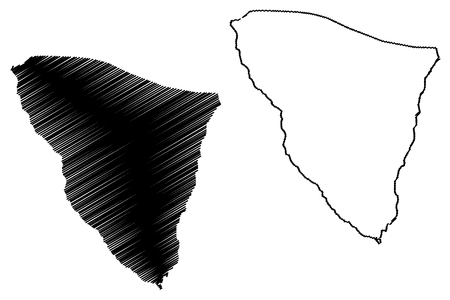South Sinai Governorate (Governorates of Egypt, Arab Republic of Egypt) map vector illustration, scribble sketch South Sinai mapのイラスト素材