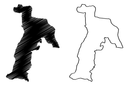 Abia State (Subdivisions of Nigeria, Federated state of Nigeria) map vector illustration, scribble sketch Abia mapのイラスト素材