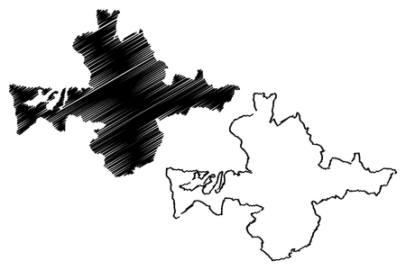 Banska Bystrica City (Slovakia, Slovak Republic city) map vector illustration, scribble sketch City of Banska Bystrica mapのイラスト素材
