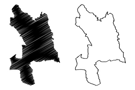 Kosice City (Slovakia, Slovak Republic city) map vector illustration, scribble sketch City of Kosice mapのイラスト素材