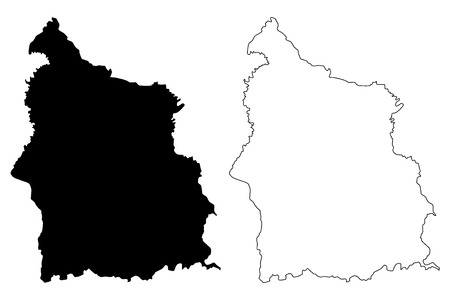 Sisaket Province (Kingdom of Thailand, Siam, Provinces of Thailand) map vector illustration, scribble sketch Sisaket mapのイラスト素材