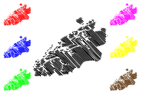 More og Romsdal (Administrative divisions of Norway, Kingdom of Norway) map vector illustration, scribble sketch More and Romsdal fylke mapのイラスト素材