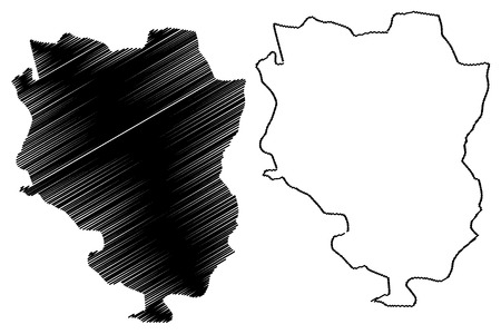 Sankuru Province (Democratic Republic of the Congo, DR Congo, DRC, Congo-Kinshasa) map vector illustration, scribble sketch Sankuru mapのイラスト素材