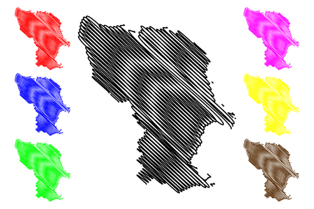 Bratislava City (Slovakia, Slovak Republic city) map vector illustration, scribble sketch City of Bratislava mapのイラスト素材