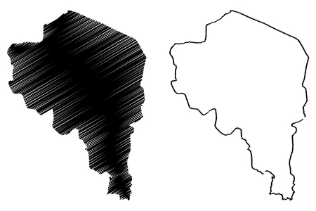 Kerman Province (Provinces of Iran, Islamic Republic of Iran, Persia) map vector illustration, scribble sketch Kerman mapのイラスト素材