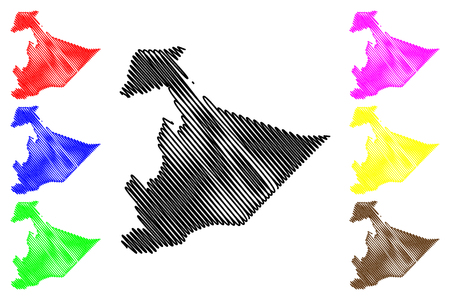 Somali Region (Federal Democratic Republic of Ethiopia, Horn of Africa, Regions and chartered cities of Ethiopia) map vector illustration, scribble sketch Somali Regional State mapのイラスト素材