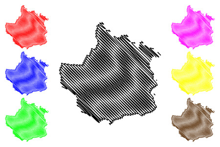 Trujillo State (Bolivarian Republic of Venezuela, States, Federal Dependencies and Capital District) map vector illustration, scribble sketch Trujillo mapのイラスト素材