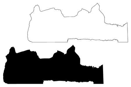 South Region (Regions of Cameroon, Republic of Cameroon) map vector illustration, scribble sketch South mapのイラスト素材