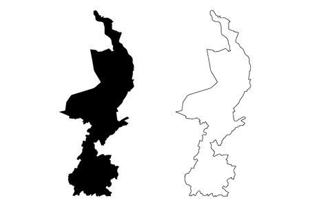 Limburg province (Kingdom of the Netherlands, Holland) map vector illustration, scribble sketch Limburg mapのイラスト素材