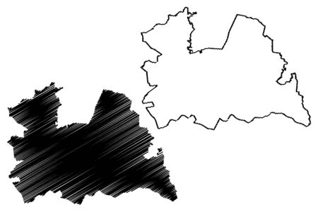 Utrecht province (Kingdom of the Netherlands, Holland) map vector illustration, scribble sketch Utrecht mapのイラスト素材