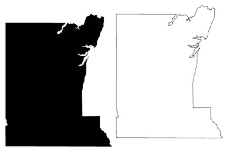 Rusk County, Texas (Counties in Texas, United States of America,USA, U.S., US) map vector illustration, scribble sketch Rusk mapのイラスト素材