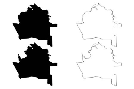 Dasoguz Region (Republic of Turkmenistan, Districts of Turkmenistan) map vector illustration, scribble sketch Dashowuz Province mapのイラスト素材