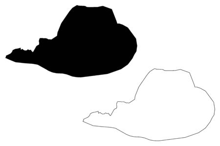 Bosnian-Podrinje Canton (BiH, Federation of Bosnia and Herzegovina, FBiH) map vector illustration, scribble sketch Bosnian Podrinje mapのイラスト素材