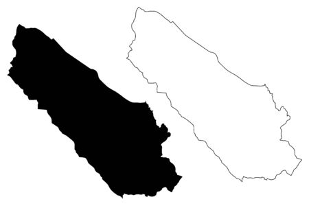Canton 10 (BiH, Federation of Bosnia and Herzegovina, FBiH) map vector illustration, scribble sketch Herzeg-Bosnia County mapのイラスト素材