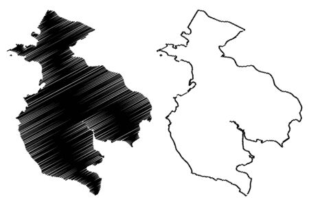 Guanacaste Province (Republic of Costa Rica, Administrative divisions of Costa Rica) map vector illustration, scribble sketch Guanacaste mapのイラスト素材