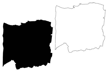 Arecibo Municipal (Commonwealth of Puerto Rico, Porto Rico, PR, Unincorporated territories of the United States) map vector illustration, scribble sketch Arecibo mapのイラスト素材