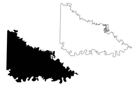 Little River County, Arkansas (U.S. county, United States of America,USA, U.S., US) map vector illustration, scribble sketch Little River mapのイラスト素材