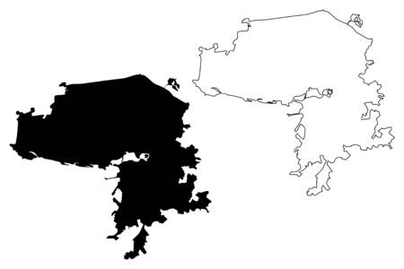 Kazan City (Russian Federation, Russia) map vector illustration, scribble sketch City of Kazan mapのイラスト素材