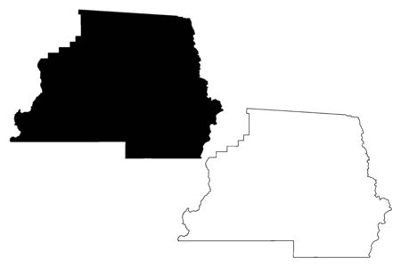Madison County, Florida (U.S. county, United States of America,USA, U.S., US) map vector illustration, scribble sketch Madison mapのイラスト素材