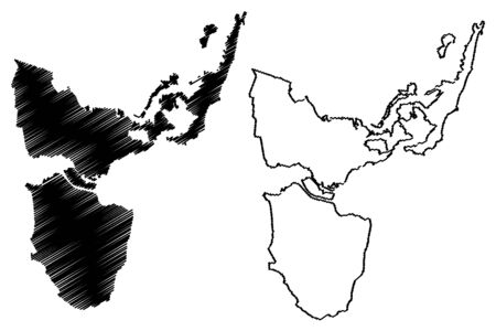 Varna City (Republic of Bulgaria) map vector illustration, scribble sketch City of Varna mapのイラスト素材