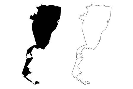 Braila City (Republic of Romania) map vector illustration, scribble sketch City of Braila mapのイラスト素材