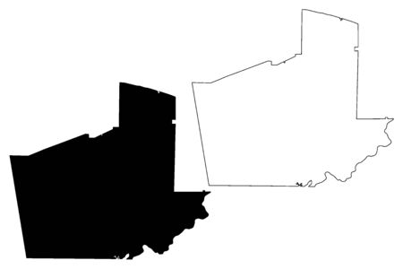 Carroll County, Georgia (U.S. county, United States of America,USA, U.S., US) map vector illustration, scribble sketch Carroll mapのイラスト素材