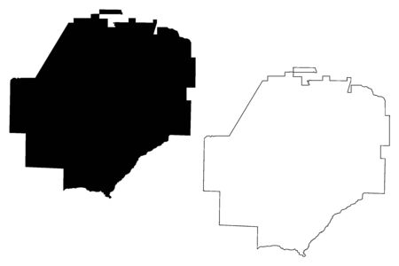 Macon County, Georgia (U.S. county, United States of America,USA, U.S., US) map vector illustration, scribble sketch Macon mapのイラスト素材