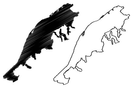 Ruse City (Republic of Bulgaria) map vector illustration, scribble sketch City of Rousse or Russe mapのイラスト素材