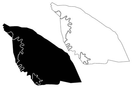 Kunduz City (Islamic Republic of Afghanistan) map vector illustration, scribble sketch City of Kunduz mapのイラスト素材