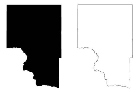 Gooding County, Idaho (U.S. county, United States of America, USA, U.S., US) map vector illustration, scribble sketch Gooding mapのイラスト素材