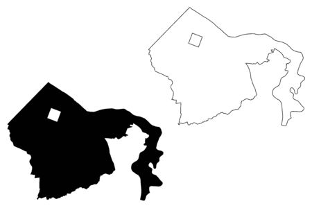 Makati City (Republic of the Philippines, Metro Manila, National Capital Region) map vector illustration, scribble sketch City of Makati mapのイラスト素材