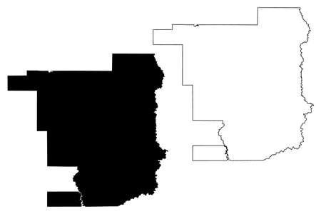 Jefferson Davis County, Louisiana (US county, United States of America, USA, US, US) map vector illustration, scribble sketch Jefferson Davis Parish mapのイラスト素材