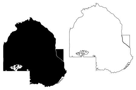 Hennepin County, Minnesota (US county, United States of America, USA, US, US) map vector illustration, scribble sketch Hennepin mapのイラスト素材