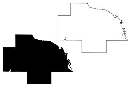 Wabasha County, Minnesota (US county, United States of America, USA, US, US) map vector illustration, scribble sketch Wabasha mapのイラスト素材