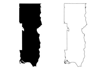 Washington County, Minnesota (US county, United States of America, USA, US, US) map vector illustration, scribble sketch Washington mapのイラスト素材