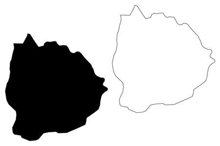 Aba City (Federal Republic of Nigeria, Abia State) map vector illustration, scribble sketch City of Abia mapのイラスト素材